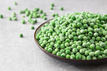 Vegetable food background, healthy vegetarian natural meal. frozen peas