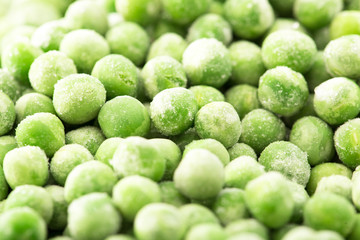 Vegetable food background, healthy vegetarian natural meal. frozen peas