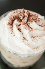 Closeup shot of banoffee. 