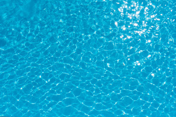 Beautiful ripple wave and blue water surface in swimming pool