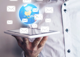 Businessman email concept.