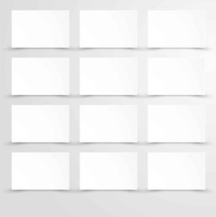 Fototapeta na wymiar Empty blank paper with white rectangle posters copy space