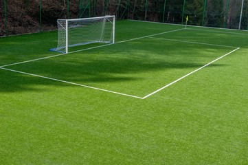 Fototapeta premium football field with synthetic grass