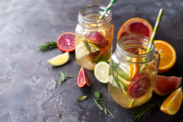 orange lemonade on a jar