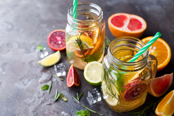 orange lemonade on a jar