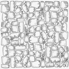 Pattern for coloring book with stones.