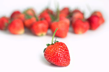 Fresh strawberry on white background
