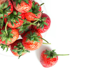 Fresh strawberry on white background
