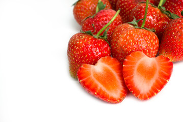 Fresh strawberry on white background
