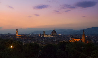 Naklejka premium sunset in Firenze