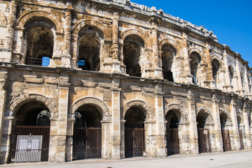 Obraz premium Nimes, Gard, arenas, exterior facade