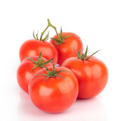 fresh tomato on white background