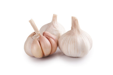 Fresh garlic isolated on white background. © sripfoto