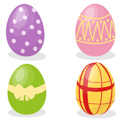 Easter eggs colorful set