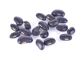 Fototapeta na wymiar Black bean on white background