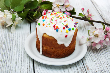 Easter bread and eggs