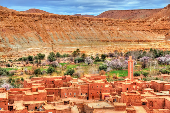 Village in the Asif Ounila valley in the High Atlas Mountains, Morocco