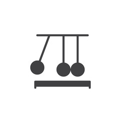Newton's cradle icon vector, filled flat sign, solid pictogram isolated on white. Executive ball clicker symbol, logo illustration. Pixel perfect