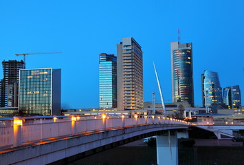 Vilnius buildings on the right bank of the Neris