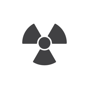 Radiation Symbol icon vector, filled flat sign, solid pictogram isolated on white. Logo illustration. Pixel perfect