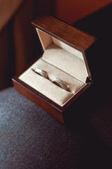 wedding rings in the box