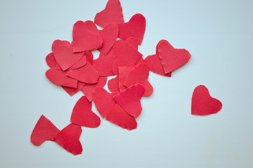 Paper hearts decoration romance greeting art