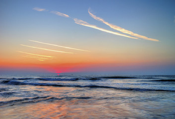 Beautiful sunrise over the sea