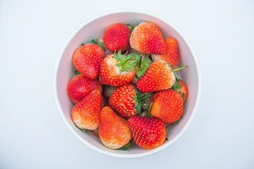 fresh strawberry ready to eat from garden