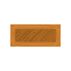 Wooden box flat icon isolated on white background