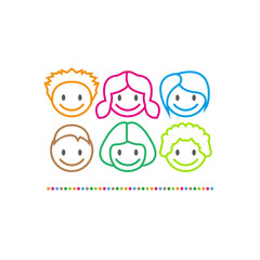 Logo Children Center funny vector