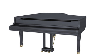 3D illustration Grand piano on a white background