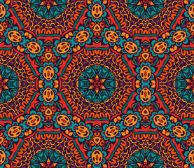 Abstract festive colorful vector ethnic pattern