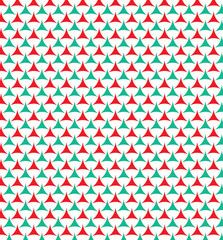 Seamless pattern illustration in red and aqua