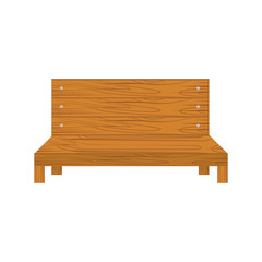Wooden bench isolated illustration on white background