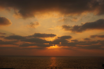 Setting sun