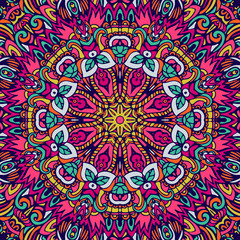 floral colorful mandala vector ethnic pattern