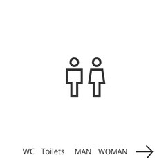 Man and Woman Icon Vector Illustration