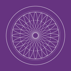sacred geometry symbol illustration. Energy rotated circles