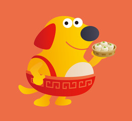 中華犬、中華イヌ、イヌ、中華、犬、ドンブリ犬、中華軒