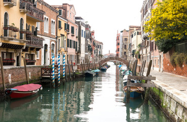 Fototapeta na wymiar A canal in Venice