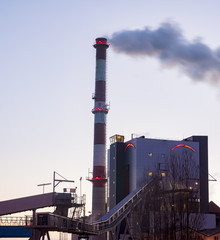 power plant city of Szczecin adapted to burn ecological fuel, pellets, willow