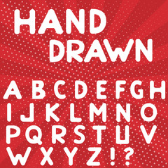 Hand drawn alphabet