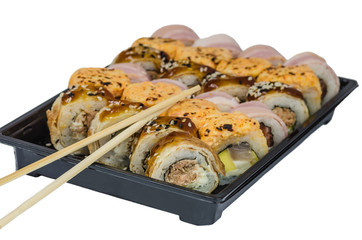 Sushi is a classic Japanese snack made from finely chopped fish fillets
