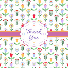 Background with multicolored flowers, berries and frame