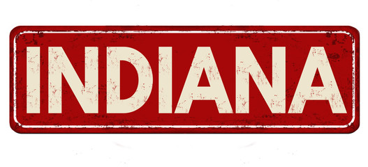 Fototapeta premium Indiana vintage rusty metal sign