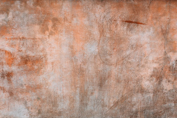 Old orange grungy or vintage concrete wall texture, background