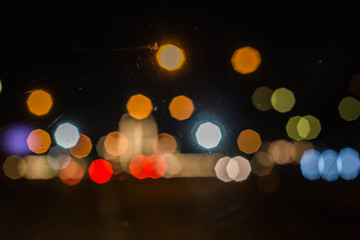 Fototapeta premium bokeh in the road 
