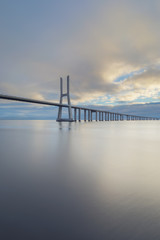 Fototapeta na wymiar View of Vasco Da Gama bridge, Lisbon, Portugal