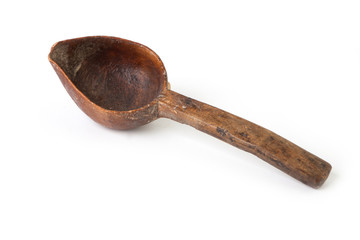 wooden spoon isolated on white background