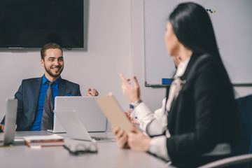 Young Businessman and his team